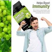 Adooreal Amla 600mg – Powerful Antioxidant & Immune Support – Rich in Vitamin C, Supports Skin Health, Hair Growth & Detox – Vegan, Non-GMO, 60 Capsules