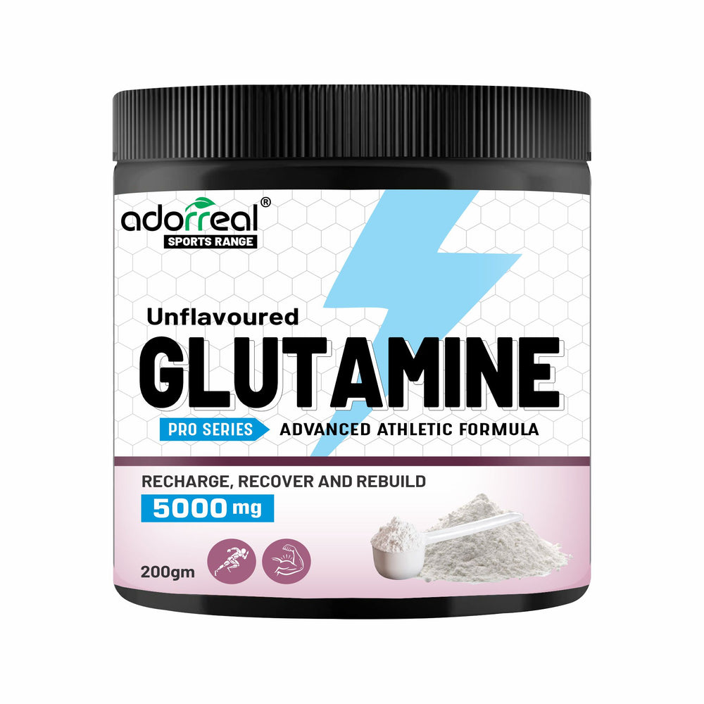 Adorreal L-Glutamine Powder 100g | Pure Micronized Amino Acid for Muscle Recovery, Gut Health & Immune Support | Unflavored, Non-GMO, Gluten-Free | Lab-Tested for Purity