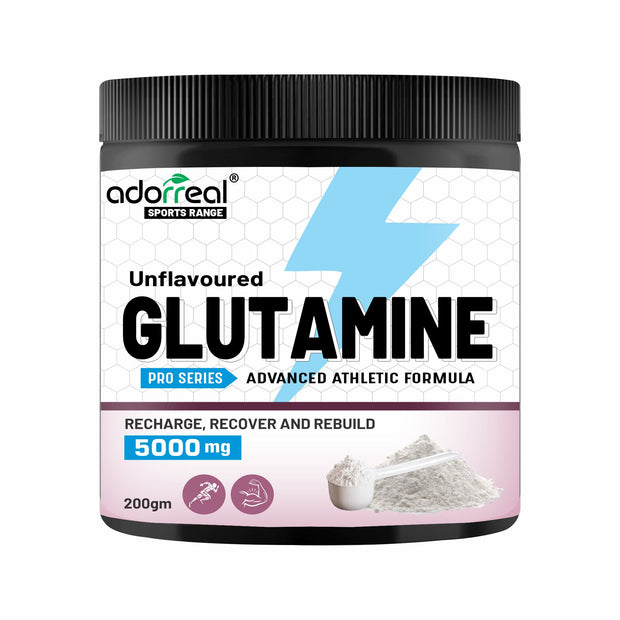 Adorreal L-Glutamine Powder 100g | Pure Micronized Amino Acid for Muscle Recovery, Gut Health & Immune Support | Unflavored, Non-GMO, Gluten-Free | Lab-Tested for Purity