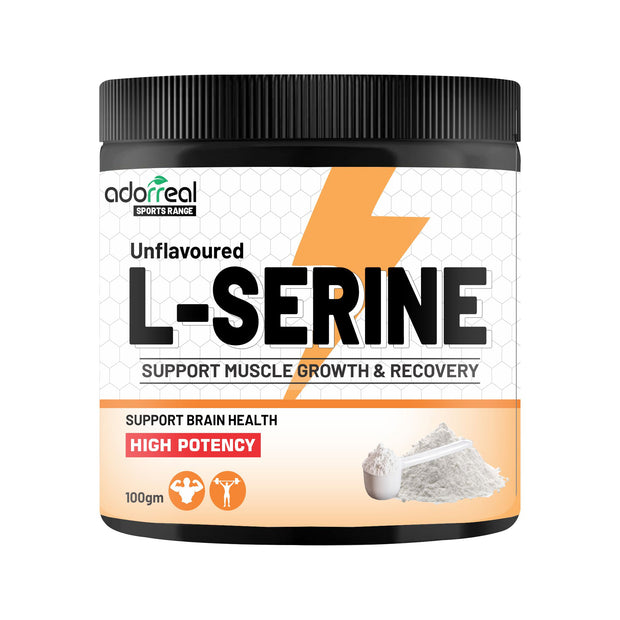 Adorreal L-Serine Powder | Pure Amino Acid Supplement | Supports Brain Health, Cognitive Function & Nerve Support | Non-GMO, Gluten-Free | 100g | Lab-Tested for Purity