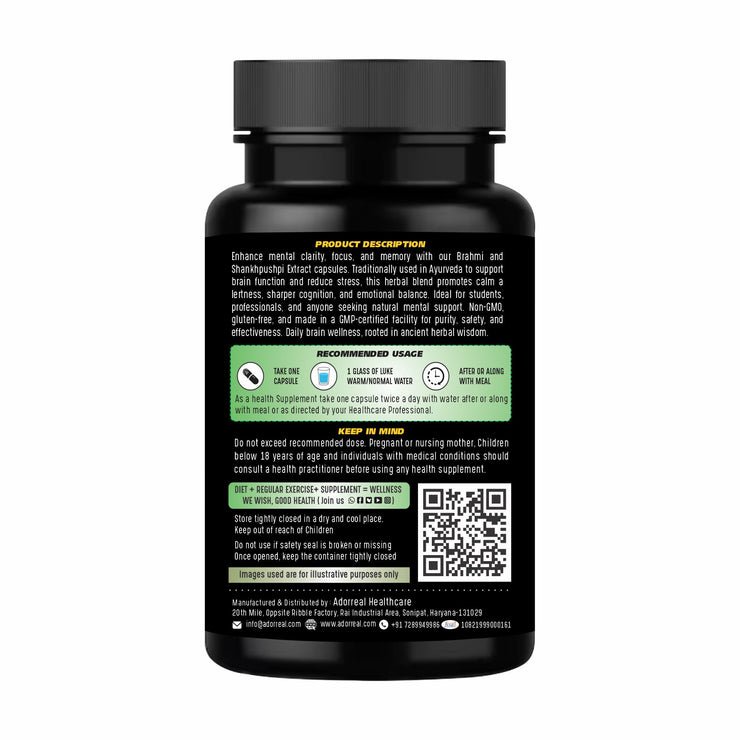 Brahmi & Shankhpushpi  Extract -60 Caps
