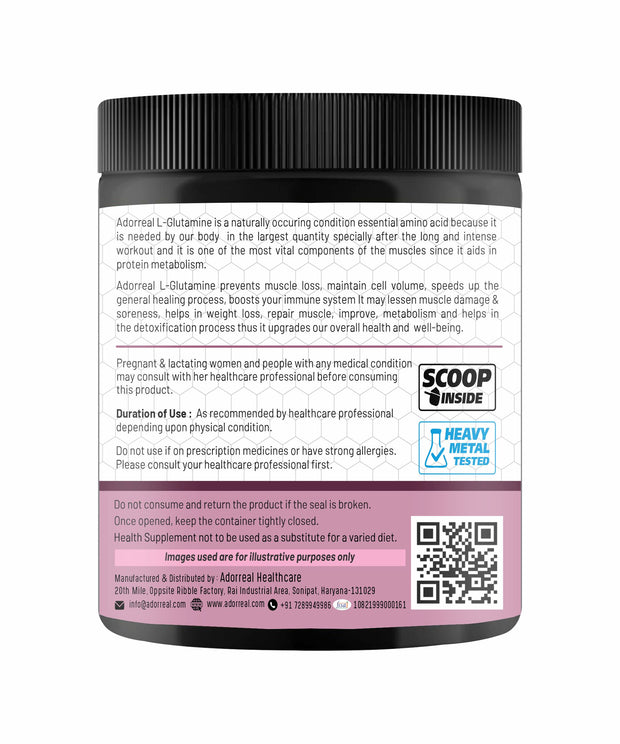 L-Glutamine Powder | Post Workout Amino Acid Supplement for Muscle Growth and Recovery | 5g Glutamine Per Serving, 30 Servings (Unflavoured150g)