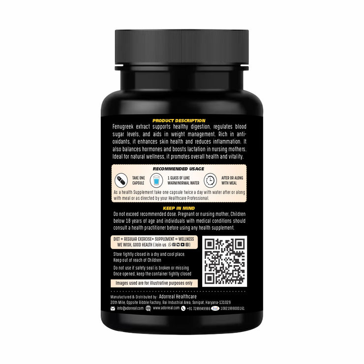 Fenugreek Extract- 60 Capsules