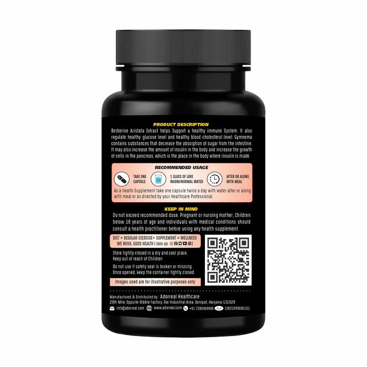 Berberine Aristata extract  600mg -60 Caps