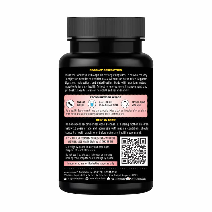 Apple Cider Vinegar for Detoxification & Digestive Health 60 capsules