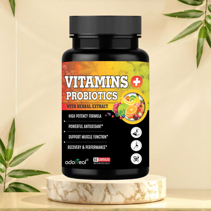 Vitamins + Probiotics with Herbal Extract, 60 Caps