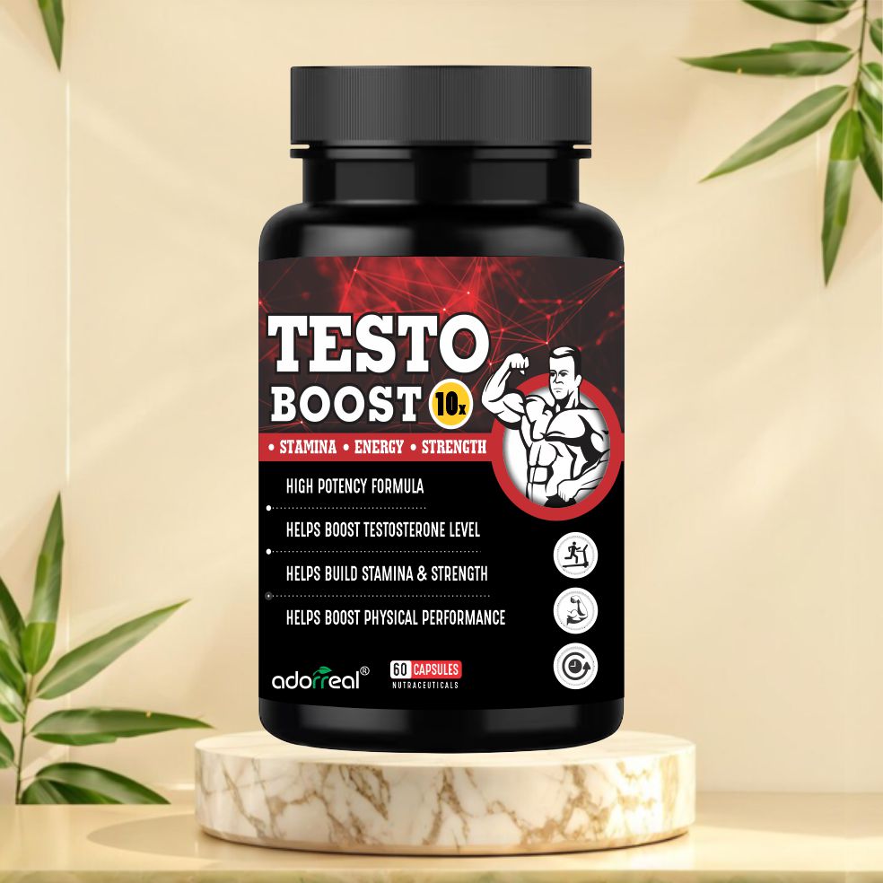 Testo Booster with Tribulus,Safed Musli, Kauch Beej, Ashwagandha,Fenugreek & Ginseng | 60 capsules