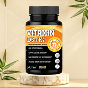Vitamin D3 and K2 for Bone & Joint Health-60 Caps