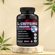 L-Caffeine L-Theanine, Natural Stimulant, for Energy, Endurance, and Focus-120 capsules