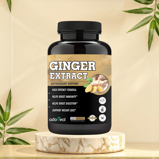 Ginger Extract for Digestive Health, Immunity, Metabolic Profile, Immunity Support-120 Capsules