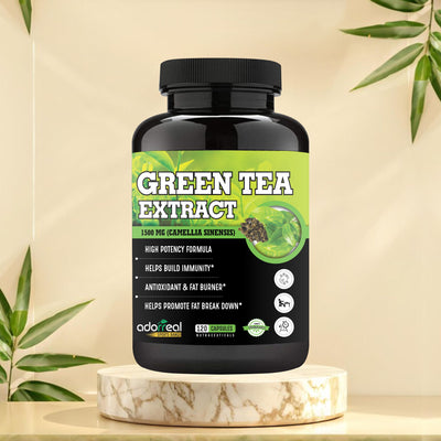 Green Tea Extract with vitamin C for Weight Loss (Fat Burner) & Antioxidant | 120 Capsules