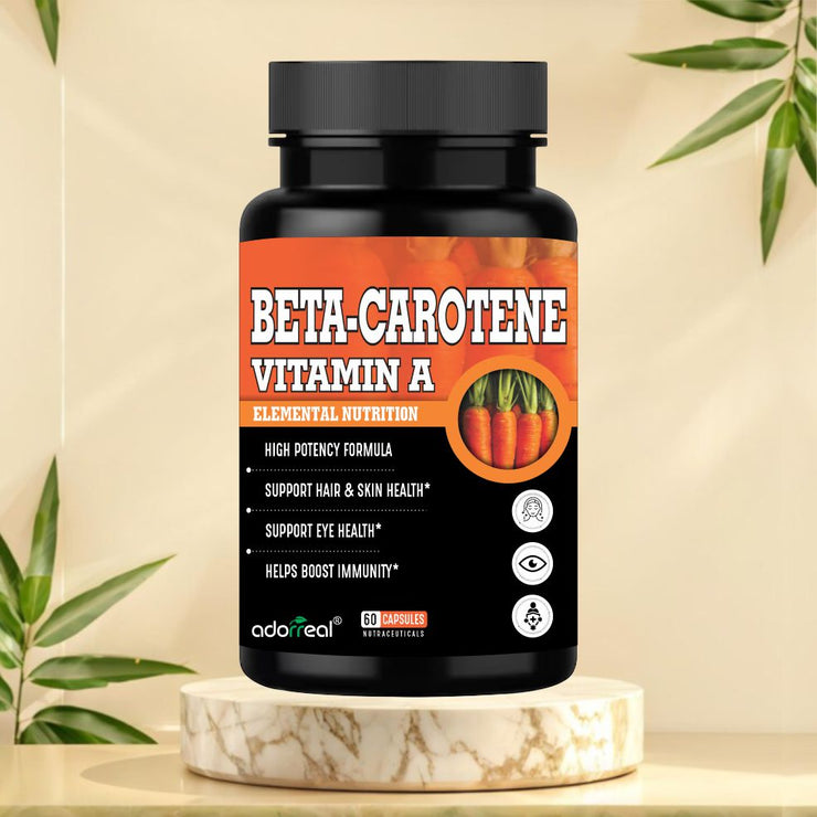 Beta-Carotene Vitamin A - 60 Capsules