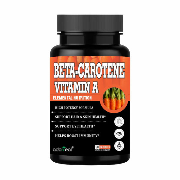 Beta-Carotene Vitamin A - 60 Capsules