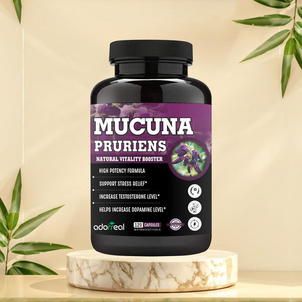 Mucuna Pruriens Kapikachhu Extract Supplements Dopamine Booster Complex Natural L-Dopa for Brain, Nervous & Immune System- 120 Capsules