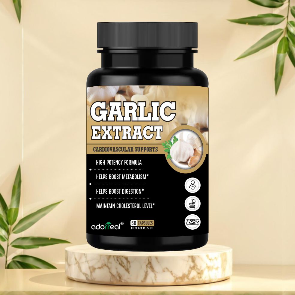 Garlic Extract Capsules for Cardiac Wellness & Anti-Oxidant -120 Capsules