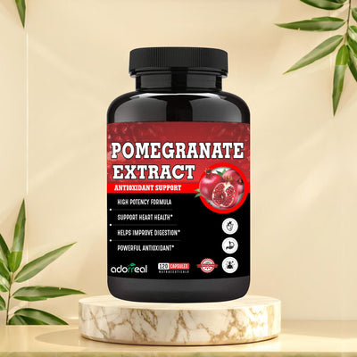 Pomegranate Extract,Antioxidant, Skin Care, Blood circulation, Cardiovascular Health Support-120 Capsules