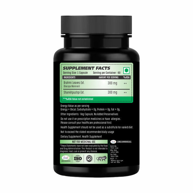 Brahmi & Shankhpushpi  Extract -60 Caps
