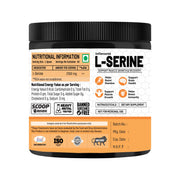 Adorreal L-Serine Powder | Pure Amino Acid Supplement | Supports Brain Health, Cognitive Function & Nerve Support | Non-GMO, Gluten-Free | 100g | Lab-Tested for Purity