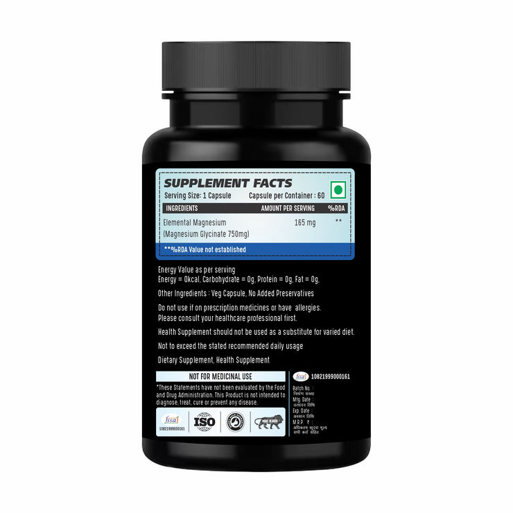 Magnesium Glycinate - 60 Capsules