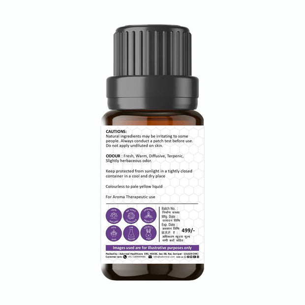 Lavender Essential Oil for Hair Growth, Skin Care, Face & Aromatherapy For Men & Women 10 ml