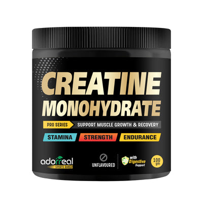 Creatine Monohydrate, (Unflavoured, 100 grams Powder), Boosts Athletic Performance | Fuels Muscles | Provides Energy Support for Heavy Workout