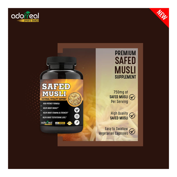 Safed Musli Improves Strength, Enhances Performance and Endurance |120 Capsules