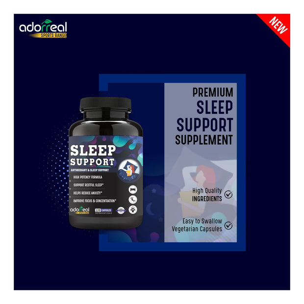 Sleep Support with Melatonin ,B6  and Tagar for Better Sleep Quality, Stress Relief & Relaxation 120 Capsules