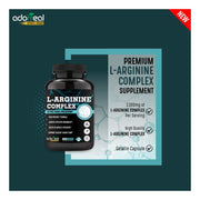 L Arginine , Nitric Oxide Complex Supplement for Muscle Growth, Stamina| 120 capsules