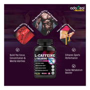 L-Caffeine L-Theanine, Natural Stimulant, for Energy, Endurance, and Focus-120 capsules