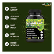 Green Tea Extract with vitamin C for Weight Loss (Fat Burner) & Antioxidant | 120 Capsules