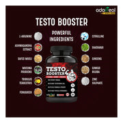 Testo Booster with Tribulus,Safed Musli, Kauch Beej, Ashwagandha,Fenugreek & Ginseng | 120 capsules