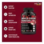 Apple Cider Vinegar for Body Detoxification & Supports Digestive Health 120 capsules