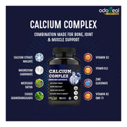 Calcium Complex with Magnesium, Vitamin D3, K2,and Zinc- 120 Capsules