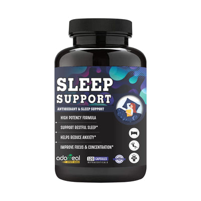 Sleep Support with Melatonin ,B6  and Tagar for Better Sleep Quality, Stress Relief & Relaxation 120 Capsules