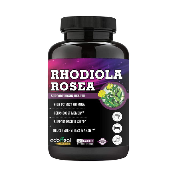 Rhodiola Rosea Extract | Improve Pure Energy, Brain Function & Stress Relief Support Supplements 120 Capsules