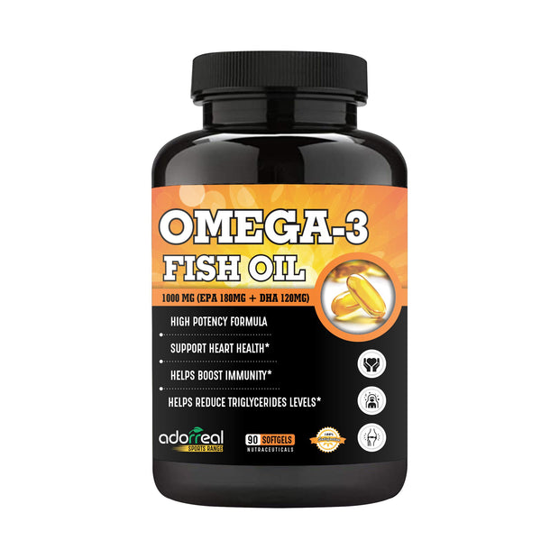 Omega 3  Fish oil EPA 180: DHA120 Double Strength 60 softgels