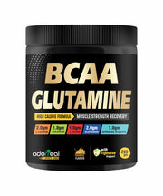 BCAA with Glutamine For Muscle Recovery & Endurance BCAA Powder, 10 Grams of Amino Acids, Keto Friendly, Caffeine Free-250gms